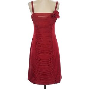 BCBGMAXAZRIA RED MINI COCKTAIL DRESS